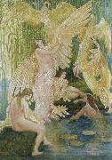 Walter Crane The Swan Maidens oil painting on canvas